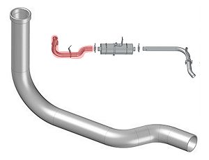 Tubo Cano Motor Escapamento Scania T/r 113/143 6 E 8 Marchas