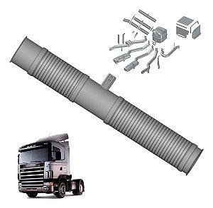 Tubo Cano Inox Escapamen Scani T/r 124 2003/2005 400/420 Cv
