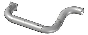 Tubo Cano Final Escapamento Vw Worker 26.260e 31.260e Euro 3