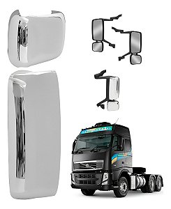 Kit Capa Cromada Retrovisor Volvo Fh 2010/2014 /fm 2010/2021