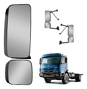 Kit Retrovisor Principal E Aux Mb Axor / Atego - 2014 A 2021
