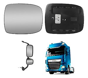 Lente Vidro Retrovisor Auxiliar Daf Xf 2020 A 2023 Desemb Ld