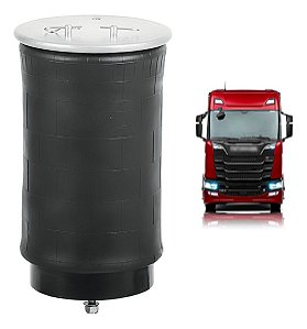 Kit Mola Pneumática Suspensão Eixo Scani P Base Profunda