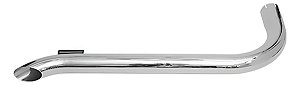 Tubo Cano Lateral Cromado 4,5p 159cm Fixação S/ Abraçadeiras