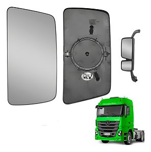 Lente Vidro Espelho Retrovisor Mb Actros Convexo C/desemb Le