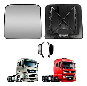 Lente Espelho Retrovisor Menor Man Tgx Com Desembaçador Le