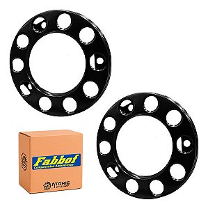 Kit Calota Metal 10 Furos Pintada Dianteira Caminhão 3 Sup