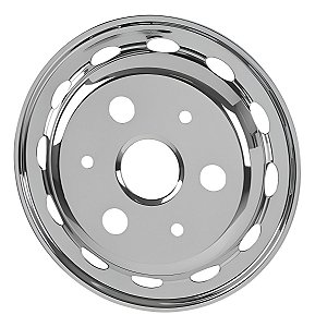 Kit Calota Metal Aro 17,5 Cromada Dianteiro Fechada Cm Friso