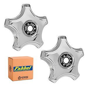 Kit Calota Aro 16/17,5 Metal 5 Pontas Com Rodoar Caminhão
