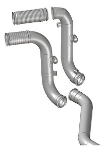 Tubo Flexível Ivec Tector 240e30 Até 2022 Saída Motor 3 Pol