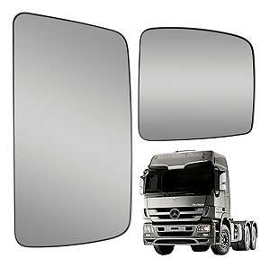 Kit 2 Lentes Retrovisor Mb Actros Convexo Principal/auxiliar