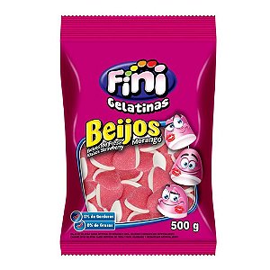 FINI 500GR BEIJOS DE MORANGO (12) PC/1