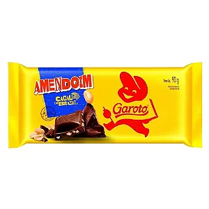 CHOCOLATE GAROTO TABLETE 14X90GR AMENDOIM (4) DP/1