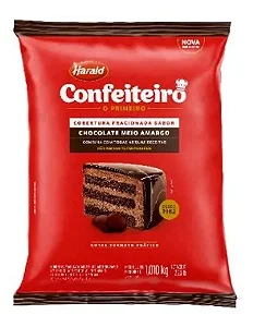 HARALD COBERTURA GOTAS CONFEITEIRO MEIO AMARGO 1.01KG(10) UN/1