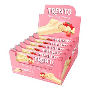 CHOCOLATE PECCIN TRENTO  CHEESE/MORANGO 16UN (8 DP/1
