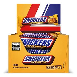 CHOC SNICKERS PE DE MOLEQUE 20X42GR (12) DP/1