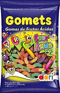 BALA DORI GOMA GOMETS MINHOCA ACID 600G(14 PC/1