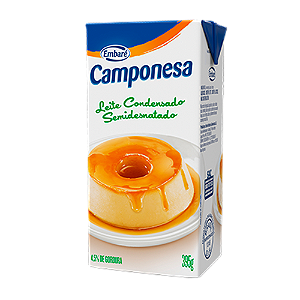 LEITE CONDENSADO CAMPONESA SEMI TP 395G(27 UN/1