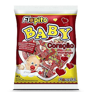 PIRULITO BABY CORACAO MORANGO 200GR (48) PC/1