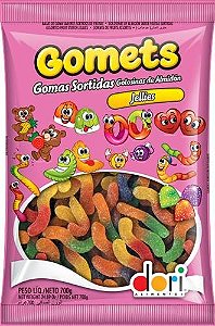 BALA DORI GOMA GOMETS MINHOCA FRU 700GR(12 PC/1