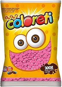 CONFEITO COLORETI JAZAM ROSA 300G (20) PC/1