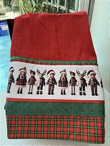 TOALHA NATALINA BONECOS