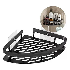 Suporte De Shampoo Prateleiras De Banheiro Sem Furo de Canto Redonda