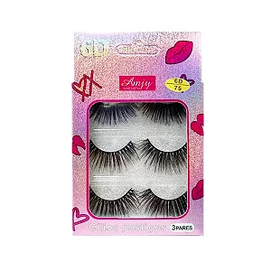 Cílios Postiços 6D Premium Com 3 Pares
