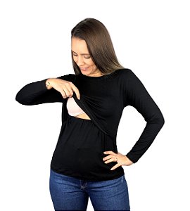Blusa Para Amamentação Manga Longa