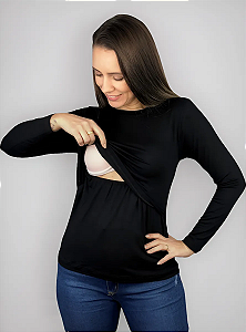 Blusa Para Amamentação Manga Longa