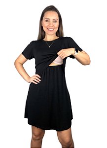 Vestido Para Amamentação Manga Curta