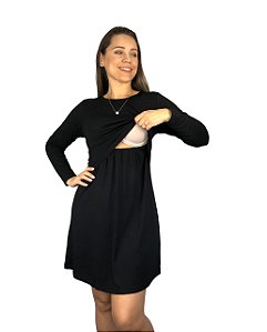 Vestido Para Amamentação Manga Longa