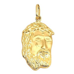 Pingente em Ouro 18K Face de Cristo