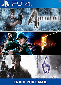 Pacote Triplo Resident Evil PS4 midia digital