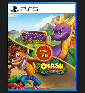Pacote de jogo Spyro + Crash Remastered PS5 midia digital