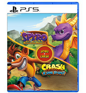 Pacote de jogo Spyro + Crash Remastered PS5 midia digital