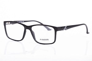 Armacao 41011-3108 Preto Fosco C/ Det Cinza Fiamma