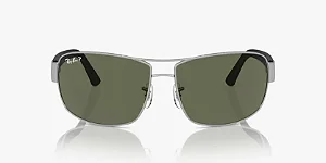 Ray-Ban RB3503L-66-019/9A Prata Lente Verde Polarizada