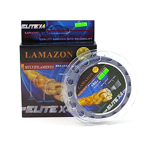 Linha De Pesca Multifilamento Lamazon Elite X4 100 Metros Cinza