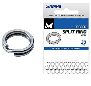 Argola Split Ring Marine Sports Embalagem com 30 unidades Números 6/7