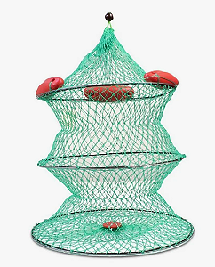 Viveiro Retrátil Médio Fio De Nylon Lamazon Com Boia 65 X 48 cm