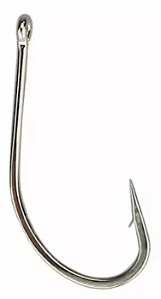 Anzol Farpa Niquelado 4330 - Tamanhos variados- Cartela com 05pcs