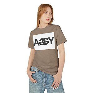 camiseta básica feminina de algodão peruano interlock Marrom