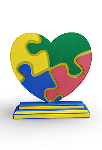 Placa coração Autismo