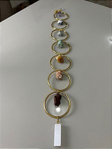 Móbile de 7 Chakras Dourado