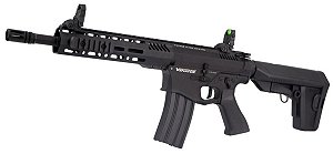 Carabina de pressão KROWN LAND SRC AEG 4.5MM VENATOR MKI PRETA