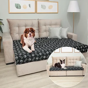 Manta pet Decor tecido duplo impermeável sob medida para sofá