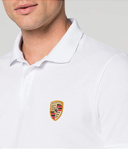 Camisa polo branca - Emblema