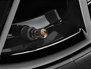 Tampas Decorativas Para Válvulas De Pneu - Com Brasão Porsche Colorido.