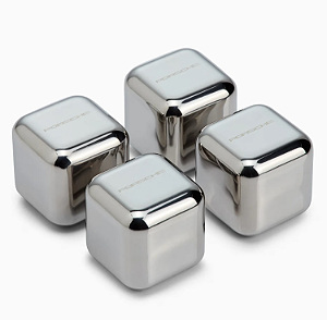 Conjunto de 4 formas de gelo em aço inoxidável